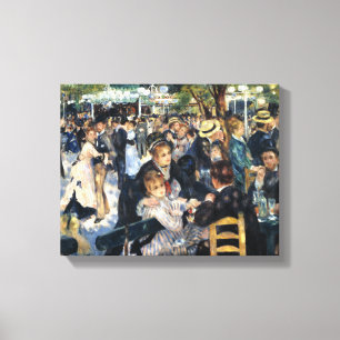 Een bal bij de Moulin de la Galette - Renoir Canvas Afdruk