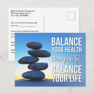 Een balans tussen uw gezondheids- en levenscyclush briefkaart