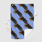 Een Bald Eagle neemt de hemel in Golfhanddoek (Insitu)