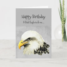Een Bald Eagle Persoonlijkheid Verjaardag Fun Bird