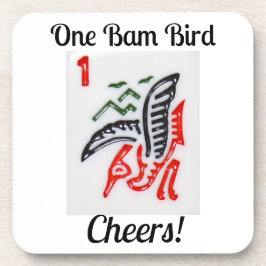 Eén Bam Vogel Mahjong Drankviltje Bier Onderzetter