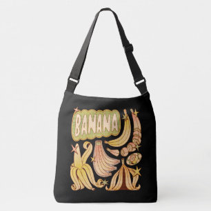 Een banaan / illustratie van banaan crossbody tas