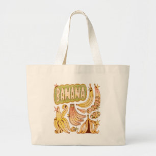 Een banaan / illustratie van banaan grote tote bag