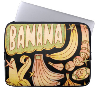 Een banaan / Illustratie van banaan Laptop Sleeve