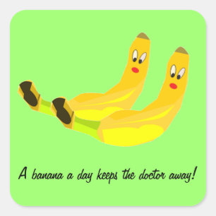 Een banaan per dag Sticker