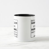 Een bankverkoper zijn is gemakkelijk, aangepaste t mok (Midden)