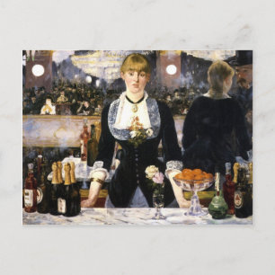 Een bar bij de Folies-Bergère Briefkaart