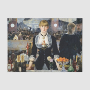 Een bar bij de Folies-Bergère door Manet Tissuepapier