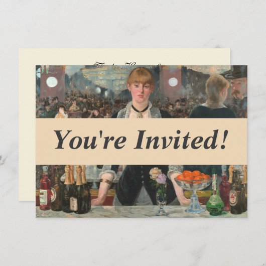 Een bar bij de Folies-Bergère Edouard Manet Kaart (Voorkant / Achterkant)