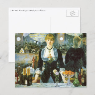 Een bar in de Folies Bergère door Édouard Manet Briefkaart