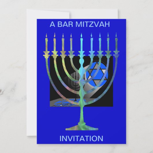 EEN BAR MITZVAH, INVITATIE PER AES KAART (Voorkant)