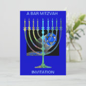 EEN BAR MITZVAH, INVITATIE PER AES KAART (Staand voorkant)