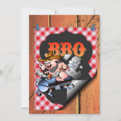 Een Barbecue Feestviering Kaart (Voorkant)