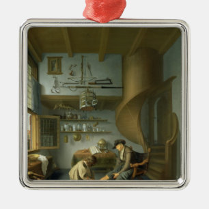 Een Barber chirurg die een boerenvoet neigt Metalen Ornament