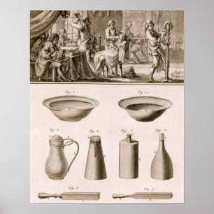 Een barbershop- en barber-gereedschap uit de 'Ency Poster