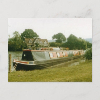 EEN BARGE OP DE RIVIER THAMES OP HENLEY BRIEFKAART