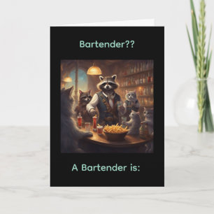 Een Bartender is ?? Verjaardagskaart Kaart