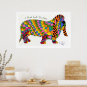 Een Basset Hounds ware kleuren, Basset Hound Poste Poster (Keuken)