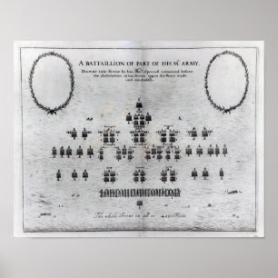 Een bataljon van een deel van het leger van zijne  poster