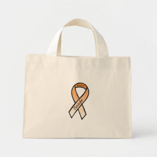 Een Beagle Oranje Awareness Ribbon aannemen Mini Tote Bag