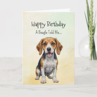 Een Beagle Persoonlijkheid Verjaardag Leuk Dier Kaart