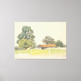 Een Bedfordshire Farmyard (19e eeuw) Canvas Afdruk