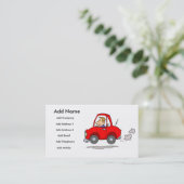 Een Bedrijfs/Profielkaart voor een monteur of auto Visitekaartje (Staand voorkant)