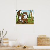 Een Beer krap in de Bossen Poster (Keuken)