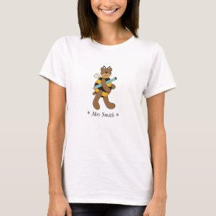 Een Beer van een bij die een potlood draagt T-shirt
