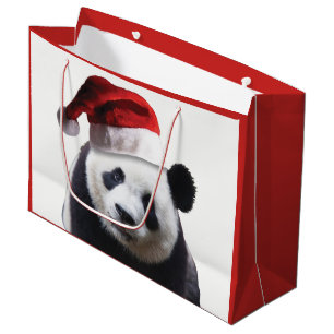 Een Beer van Panda in een Pet van de Kerstman Large Cadeauzakje