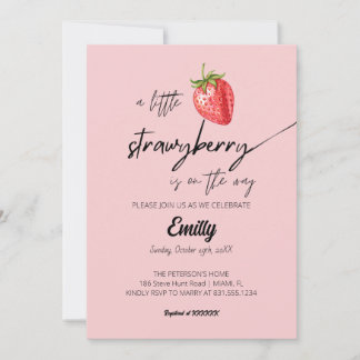 Een beetje aardbei Baby shower Kaart