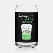 Een beetje Absint Minded Funny Drink Slogan Blikvorm Glas (Voorkant)