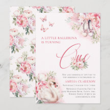 Een beetje Ballerina Swan Lake Eerste Verjaardag