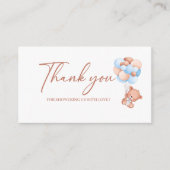 Een beetje bedankt voor een baby shower informatiekaartje (Voorkant)