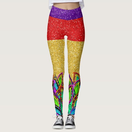 Een beetje Bling Pop Mode Leggings (Voorkant)