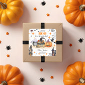 Een beetje boe baby shower babyshower uitnodiginge vierkante sticker