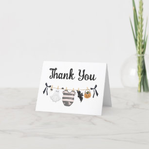 Een beetje boe is bijna te wijten aan Baby shower Bedankkaart