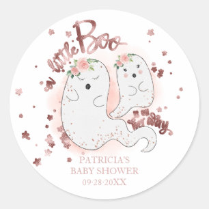 Een beetje boe schattige Halloween meisje baby sho Ronde Sticker
