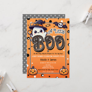 Een beetje boe stippen Halloween baby shower Kaart