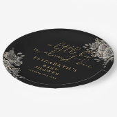 Een beetje Boo Gothische bloemige baby shower Papieren Bordje (Gekanteld)