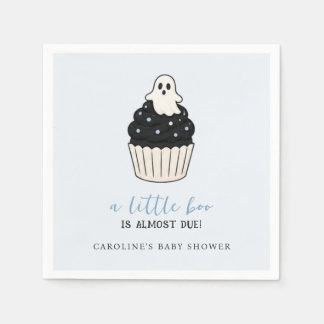 Een beetje Boo Halloween-thema Schattig spook blau Servet