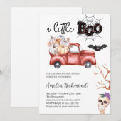 een beetje boo rode pompoen pick-up truck Baby sho Kaart (Voorkant / Achterkant)