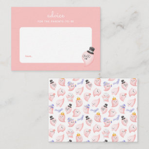 Een beetje boo roze Baby shower Ouderschap advies Notitiekaartje