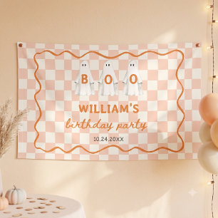 Een beetje Boo Schattige Geest Verjaardag Spandoek