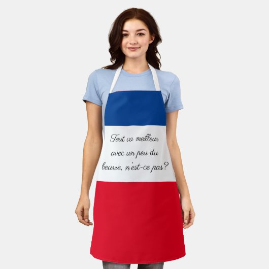 Een beetje boter (un peu du beurre) Apron Schort (Gedragen)