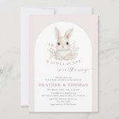 Een beetje Bunny Elegant Arch Baby shower Kaart (Voorkant)