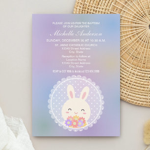 Een beetje bunny en bloemen Baby met kerstmis Kaart