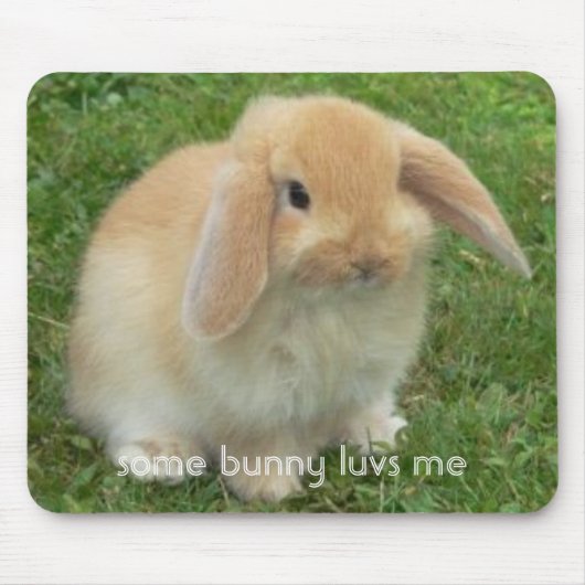 een beetje bunny luvs me muismat (Voorkant)