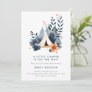 Een beetje Camper Forest Baby shower Invitation Kaart