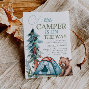 Een beetje Camper Forest Baby shower Invitation Kaart